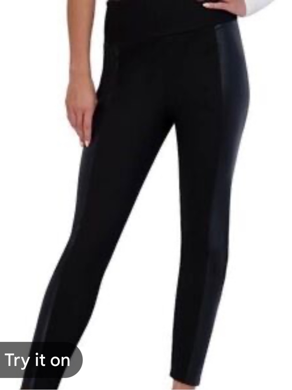 EUC CI SONO Black Leggings with Sleek Side Panels, Size S